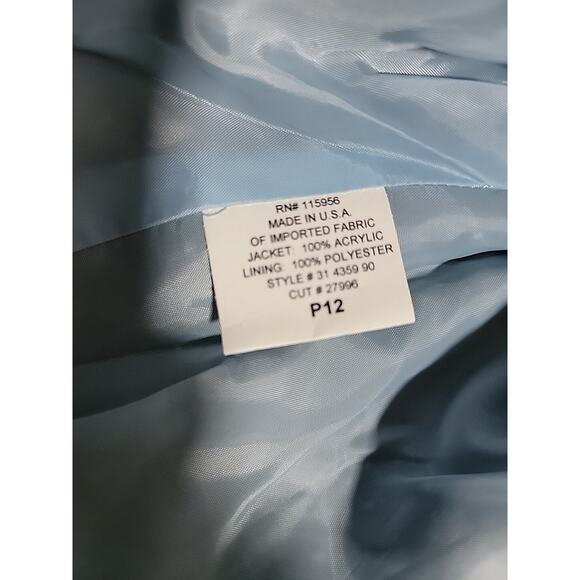 Monterey‎ Bay NWT Tweed Blazer Lady Jacket Brown/Blue Lined Size 12P - Picture 8 of 10